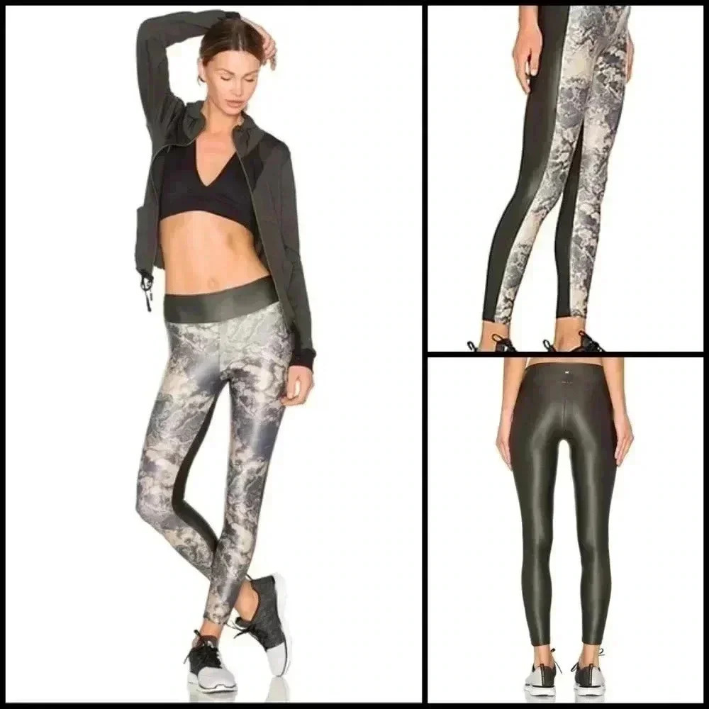 KORAL Emulate Legging in Electric Dream & Gunmetal Sosaku Print Leggings Size S